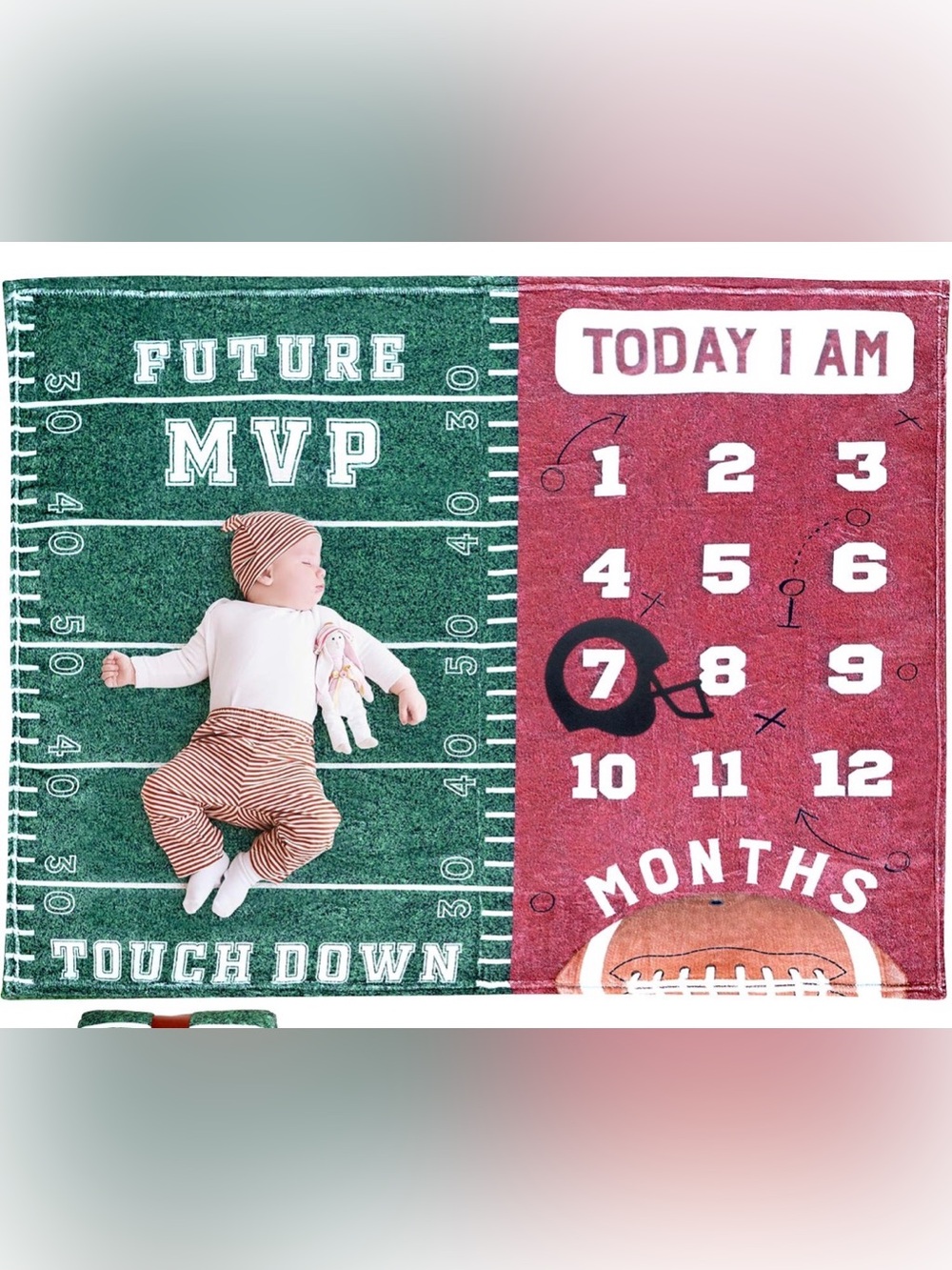 Baby Milestone Blanket - Football future MVP